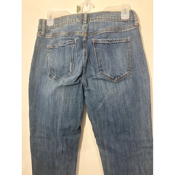 Old Navy Womens Boyfriends Distressed High Jeans With‎ Frayed Hem Size 4 - Picture 6 of 9